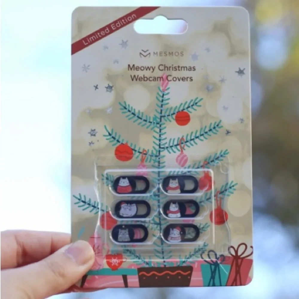 Meowy Christmas Webcam Covers Qty 6 covers -NEW
